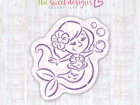 Bundle - PYOC Mermaid - Cookie Cutter and Stencil Cheap