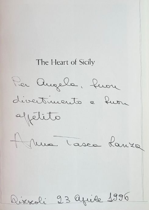 (Italian) The Heart of Sicily: Recipes and Reminiscences of Regaleali, A Country Estate.  (Anna Tasca Lanza) *SIGNED* Cheap