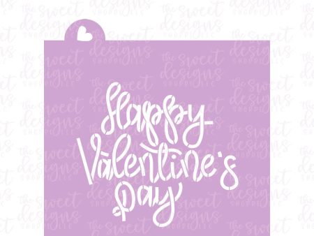 Happy Valentine s Day Handlettering  - Stencil For Discount