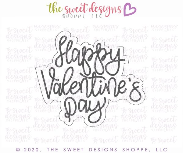 Bundle - Happy Valentine s Day - Cookie Cutter and Stencil For Discount