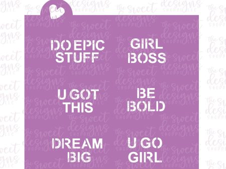 Conversation Heart Stencil - For  Mini  Hearts  - Array#9 on Sale