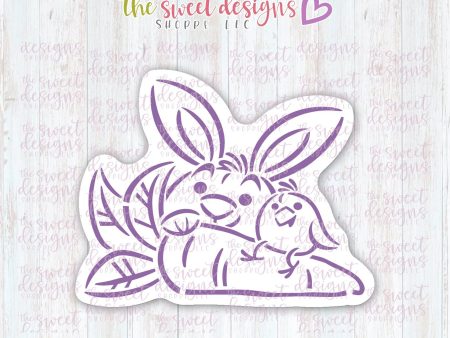 Bundle - PYOC Bunny and Carrot - Cookie Cutter and Stencil Online now