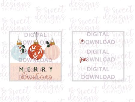 MerryChristmas #9 - Digital Instant Download 2  x 2  Tag Discount