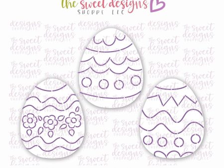 Bundle - PYOC Easter Egg - Cookie Cutter and Stencils(3) For Sale