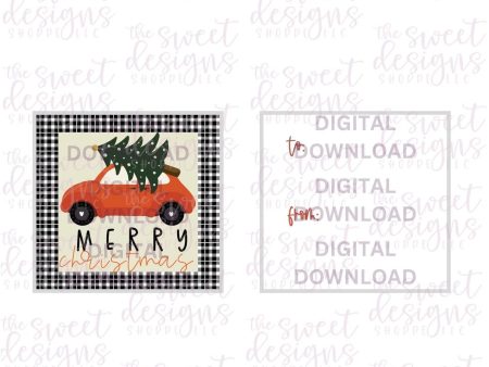 MerryChristmas #8 - Digital Instant Download 2  x 2  Tag Sale