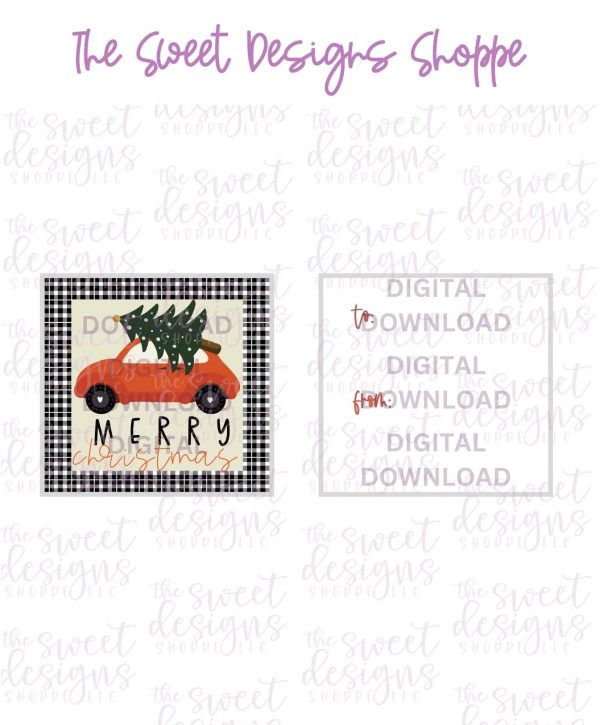 MerryChristmas #8 - Digital Instant Download 2  x 2  Tag Sale