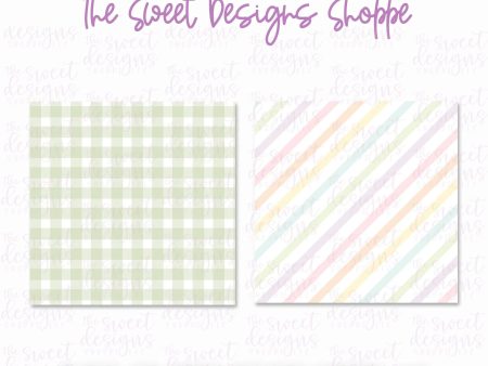 Printed Box Backer : Easter Plaid - Set of 25 Backers ( Select Size) Sale