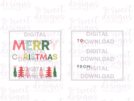 MerryChristmas #4 - Digital Instant Download 2  x 2  Tag Online Sale