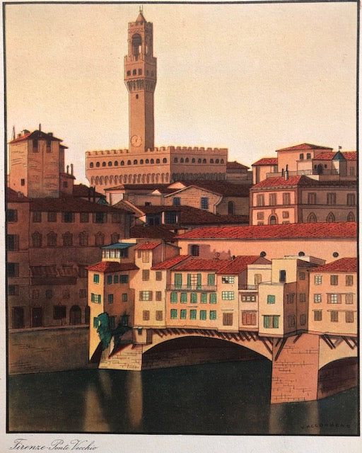 *NEW ARRIVAL* M.S. Vulcania Italian Line. Firenze Ponte Vecchio Dinner Menu Online