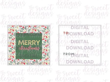 MerryChristmas #7 - Digital Instant Download 2  x 2  Tag Online Sale