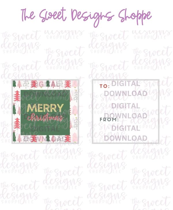 MerryChristmas #6 - Digital Instant Download 2  x 2  Tag Online now