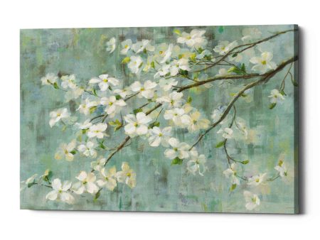 Dogwood in Spring on Blue  by Danhui Nai, Canvas Wall Art Online Hot Sale