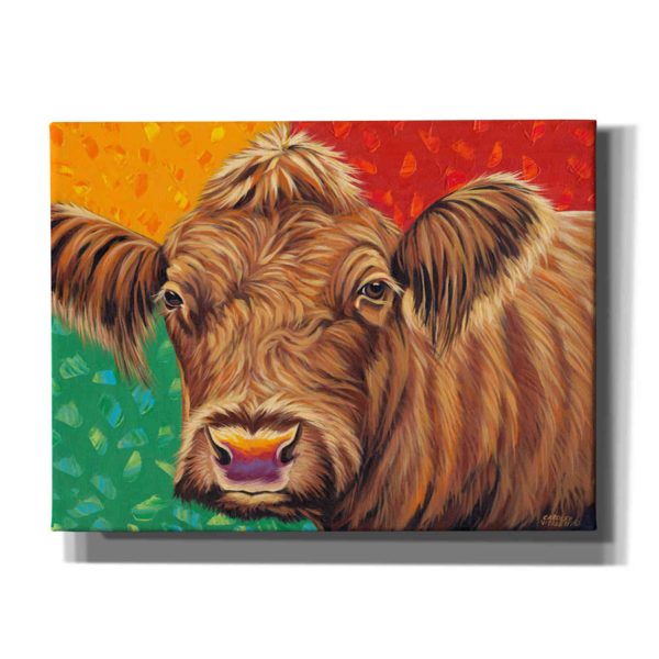 Colorful Country Cows II  by Carolee Vitaletti, Giclee Canvas Wall Art Fashion