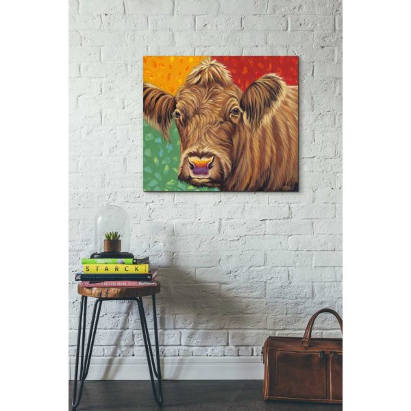 Colorful Country Cows II  by Carolee Vitaletti, Giclee Canvas Wall Art Fashion