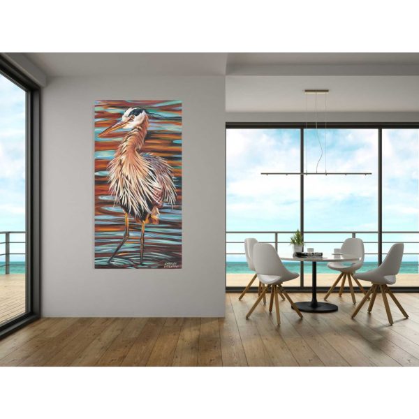 Watchful Heron II  by Carolee Vitaletti, Giclee Canvas Wall Art For Sale