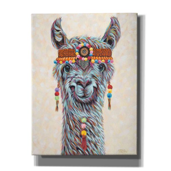 Hippie Llama I  by Carolee Vitaletti, Giclee Canvas Wall Art Supply