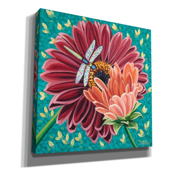 Dragonfly on Blooms II  by Carolee Vitaletti, Giclee Canvas Wall Art Sale