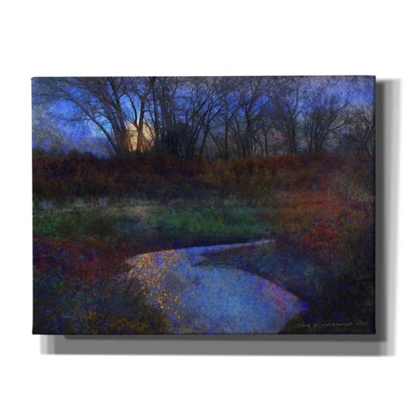 Moonlit Stream  by Chris Vest, Giclee Canvas Wall Art Online Hot Sale