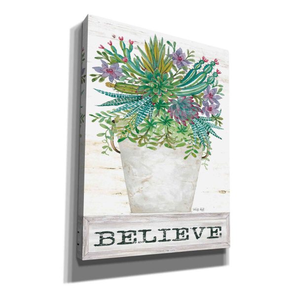 Believe Succulents  by Cindy Jacobs, Giclee Canvas Wall Art Sale