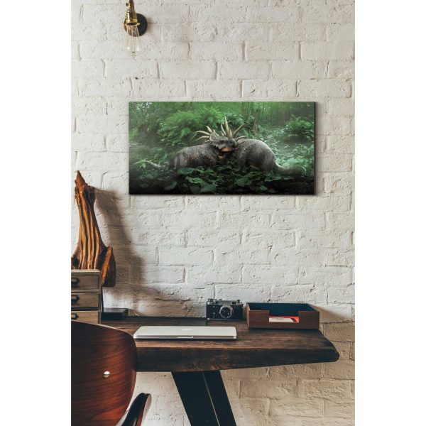 Dueling Styracosaurus  Canvas Wall Art Fashion