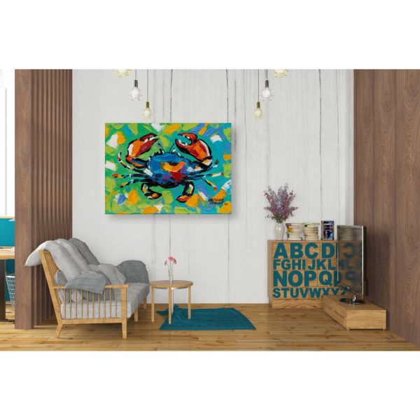 Seaside Crab II  by Carolee Vitaletti, Giclee Canvas Wall Art For Sale