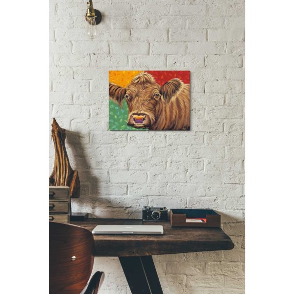 Colorful Country Cows II  by Carolee Vitaletti, Giclee Canvas Wall Art Fashion