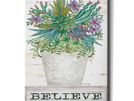 Believe Succulents  by Cindy Jacobs, Giclee Canvas Wall Art Sale