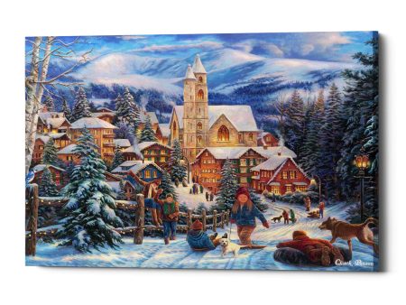 Sledding to Town  by Chuck Pinson, Giclee Canvas Wall Art on Sale