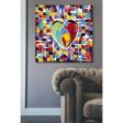 Mosaic Heart I  by Carolee Vitaletti Giclee Canvas Wall Art Online Hot Sale