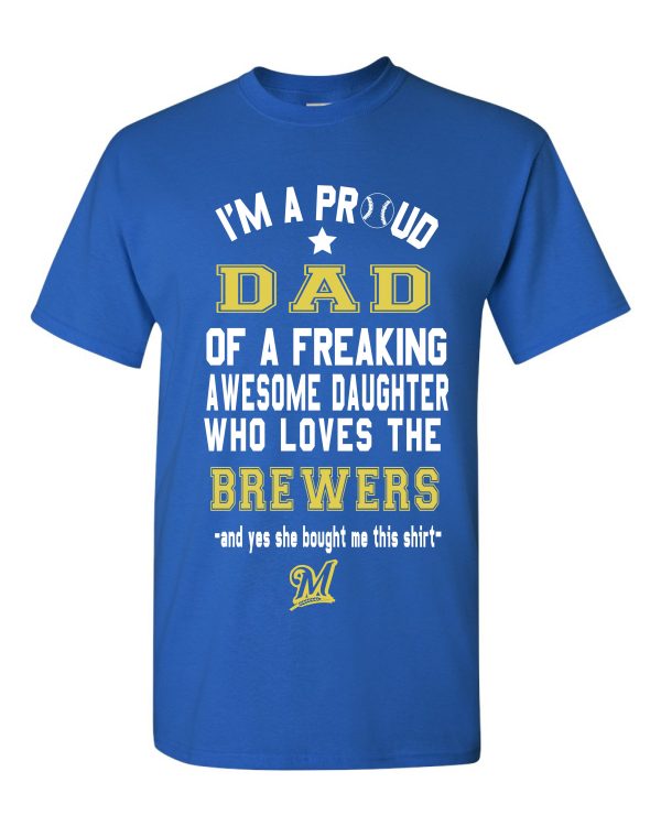 Milwaukee Brewers Dad Daughter T-Shirt Discount