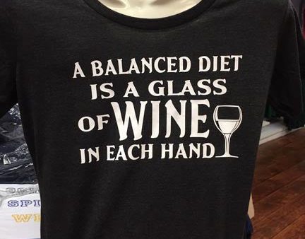 Well Balanced Diet Wine T-Shirt Online now