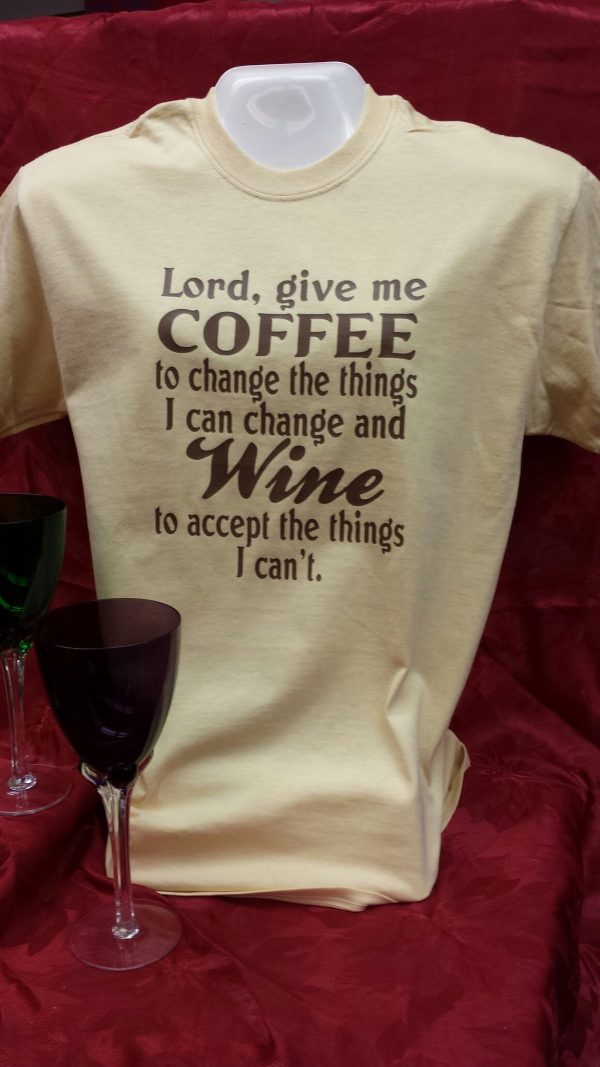 Lord, Give me Coffee and Wine funny to-shirt Hot on Sale