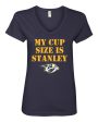 My Cup Size is Stanley Nashville Predators Ladies Vneck t-shirt Cheap