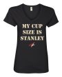 My Cup Size is Stanley Arizona Coyotes Women s Vneck T-Shirt Cheap