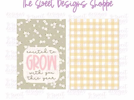 Printed Tag: excited to GROW with you this year  2  x 3  - Set of 25 Tags , Pre-punched hole. Online Hot Sale