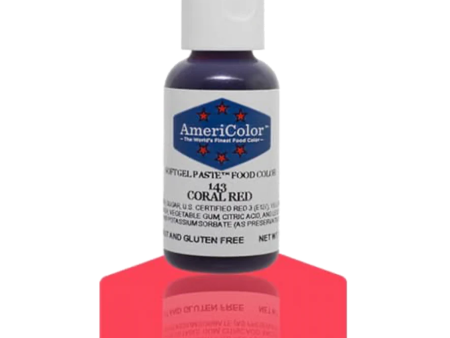 Americolor Soft Gel Paste - Coral Red - Select Size - Food Color Online now