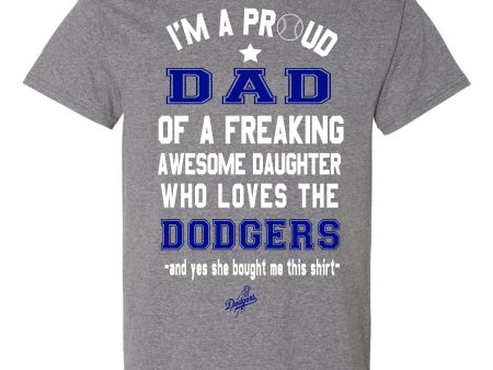 Los Angeles Dodgers Dad Daughter T-Shirt Cheap