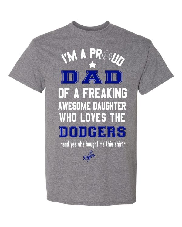 Los Angeles Dodgers Dad Daughter T-Shirt Cheap