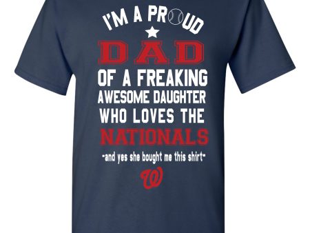 Washington Nationals Dad Daughter T-Shirt For Cheap