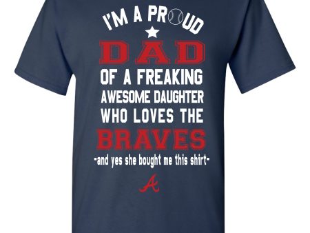 Atlanta Braves Dad Daughter T-Shirt For Discount