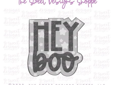 HEY boo Plaque - Cookie Cutter Online