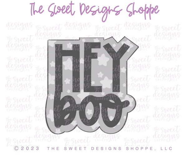 HEY boo Plaque - Cookie Cutter Online