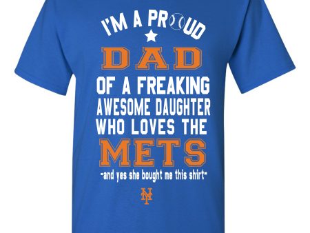 New York Mets Dad Daughter T-Shirt Cheap