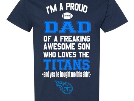 Tennessee Titans Proud Dad Son T-Shirt Online now