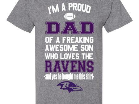 Baltimore Ravens Proud Dad Son T-Shirt Online Hot Sale