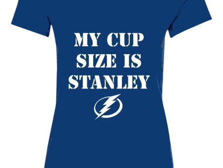 My Cup Size is Stanley Tampa Bay Lightning Women s Vneck T-Shirt Discount