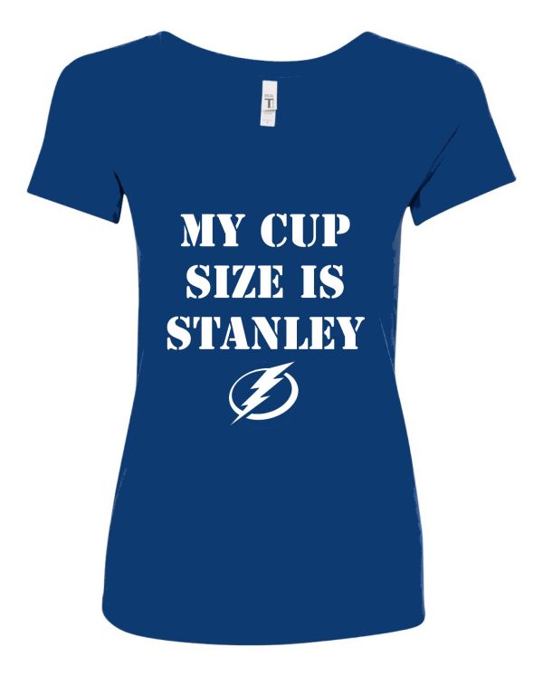 My Cup Size is Stanley Tampa Bay Lightning Women s Vneck T-Shirt Discount