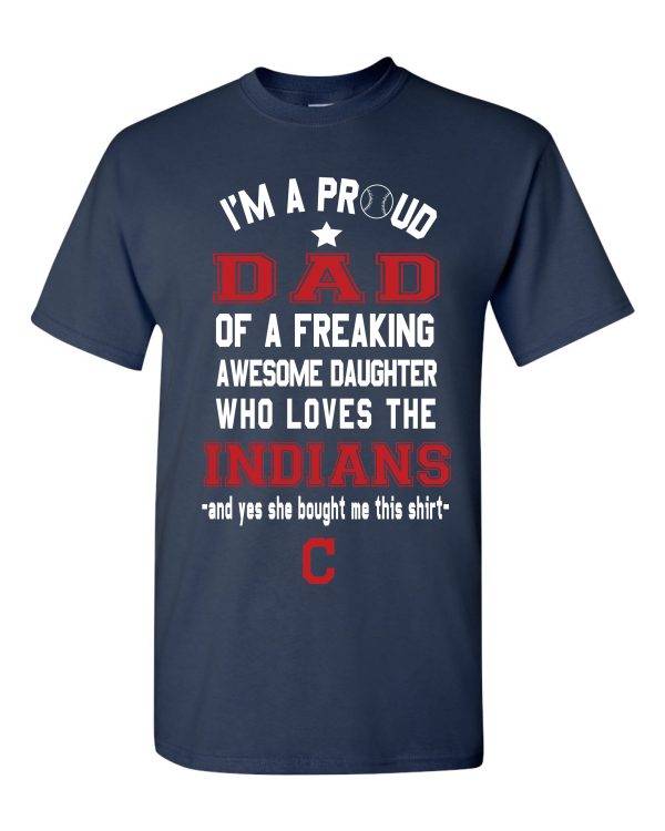 Cleveland Indians Dad Daughter T-Shirt For Cheap