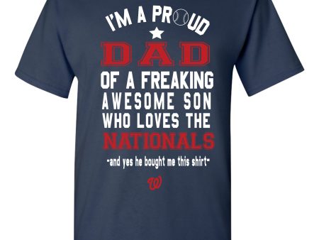 Washington Nationals Dad Son T-Shirt on Sale