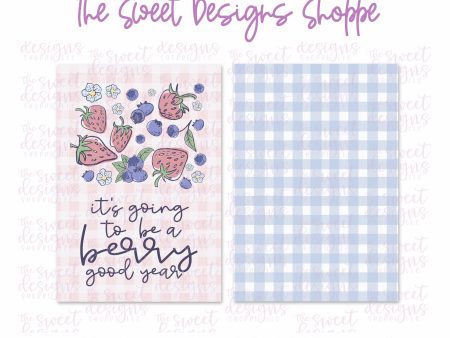 Printed Tag: it s going to be a berry good year  2  x 3  - Set of 25 Tags , Pre-punched hole. Fashion